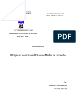 Guide de Redaction D - Un Mémoire de DEA