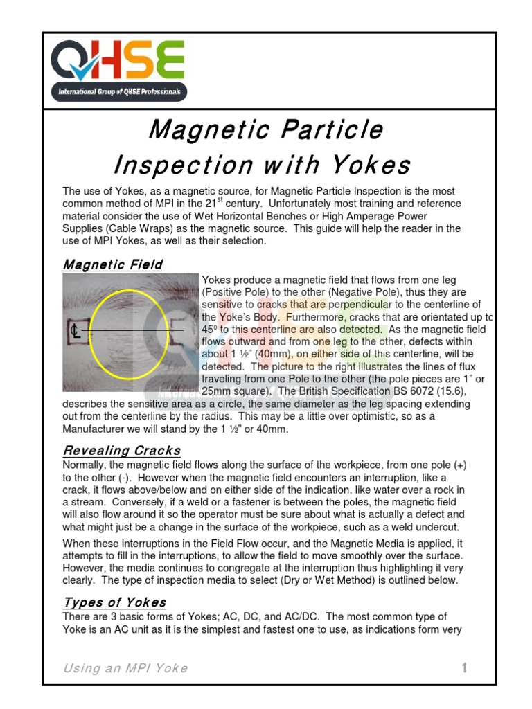 How To Use MPI Yokes PDF PDF Paint Direct Current