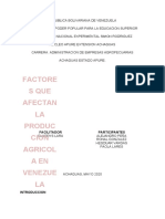 10 Factores Que Afectan La Producción Agrícola en Venezuela