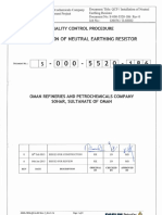 QCP For Installation of Neutral Earthing Resistor - Rev. 0