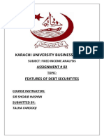 Talha Farooqi - Assignment 02 - FEATURES OF DEBT SECURITITES - Fixed Income Analysis PDF