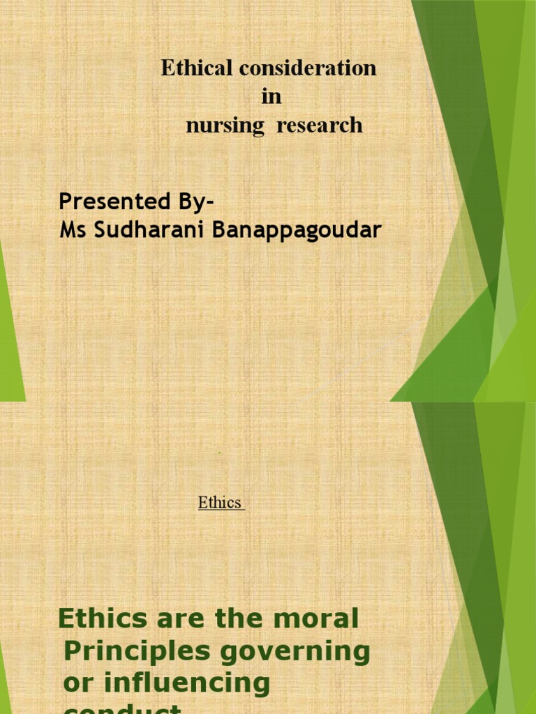 Ethical Considerations in Nursing Research | PDF | Institutional Review ...