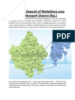 Limestone Deposit of Nimbahera Area of Chittorgarh District