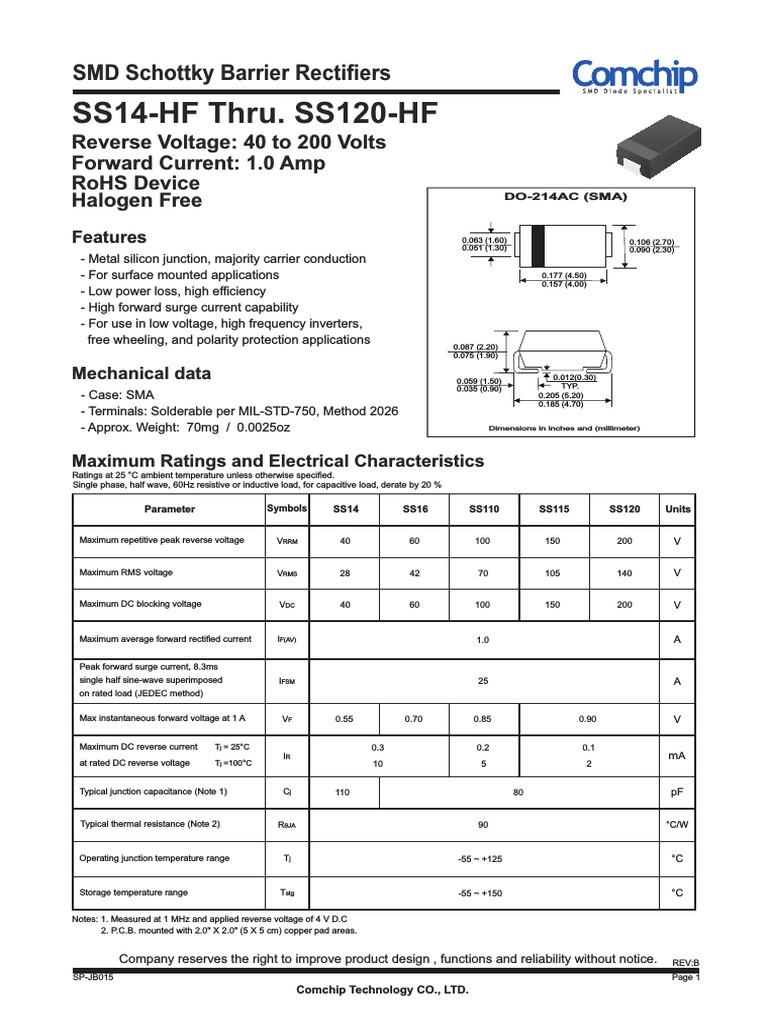 Diodo SS110-A PDF | PDF | Rectifier | Capacitor