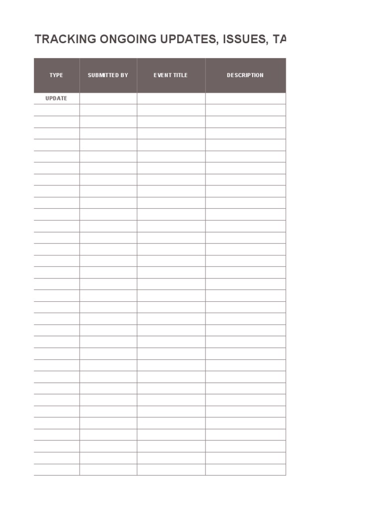 Ongoing Updates and Task Tracking Guide | PDF