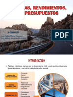 Carreteras, Rendimientos, Costos y Presupuestos Final PDF