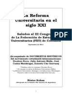 La reforma universitaria en el siglo XXI - Saludo Nestor Kohan a 3er Congreso FEU COLOMBIA.pdf