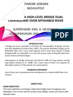 Trymore Jeremia N01414701F: Design of A High-Level Bridge Dual Carriageway Over Mtshabezi River