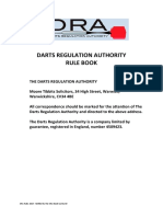 Darts Regulation Authority Rule Book: DRA Rules 2019 - Ratified by The DRA Board 11/01/19