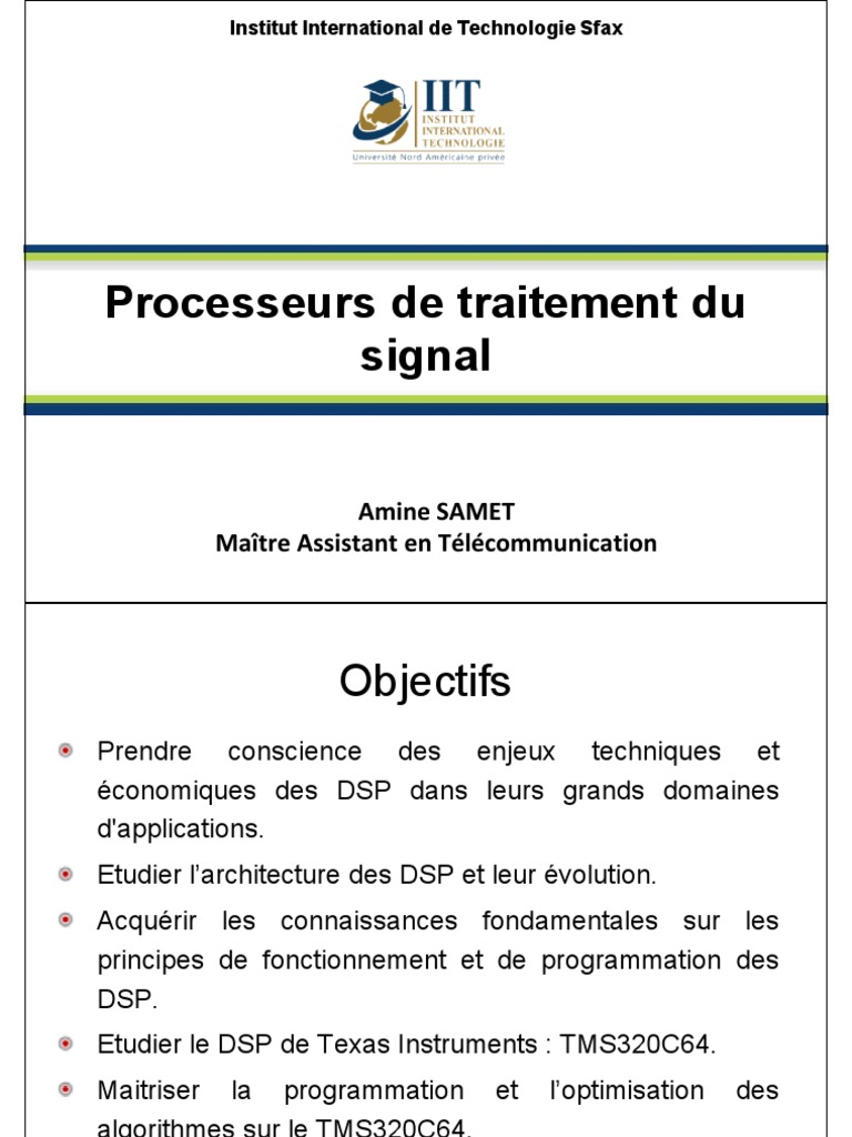 Introduction au TMS320C64 et DSP | PDF | Processeur de signal numérique ...