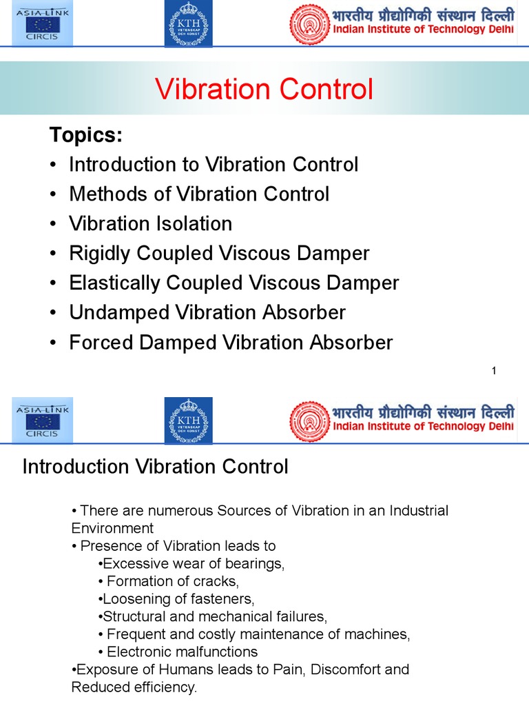 Vibration Control Techniques Overview | PDF | Resonance | Systems Theory