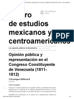 9 Opinión pública y representación en el Congreso Constituyente de Venezuela (1811-1812)