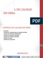 Control de calidad en obra: materiales, concreto y ejecución