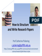 How To Structure and Write Research Papers: Prof Catherine Pickering