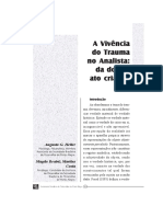 A Vivência Do Trauma No Analista Da Dor Ao Ato Criativo