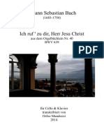Bach Mandozzi BWV 639 Cello KL - Full Score PDF