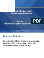 Week 10 Incident Response Team Policies