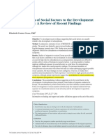 The Contribution of Social Factors To The Development of Schizophrenia: A Review of Recent Findings