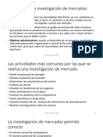 Objetivos de la investigación de mercados