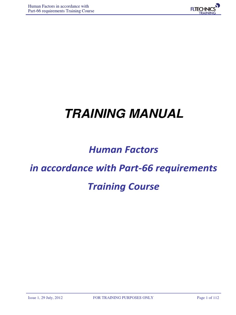 Human Factors Training for Part-66 Compliance | PDF | Hearing | Ear