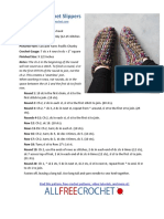 One Hour Free Crochet Slippers PDF