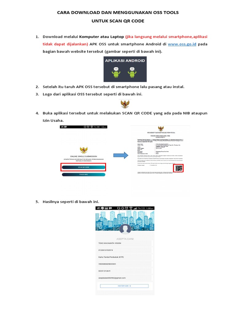 Panduan Scan QR Code dengan OSS Tools | PDF
