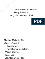 Plant Maintenance Business Requirement Org. Structure in PM