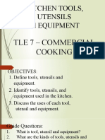 Kitchen Tools, Utensils and Equipment: Tle 7 - Commercial Cooking