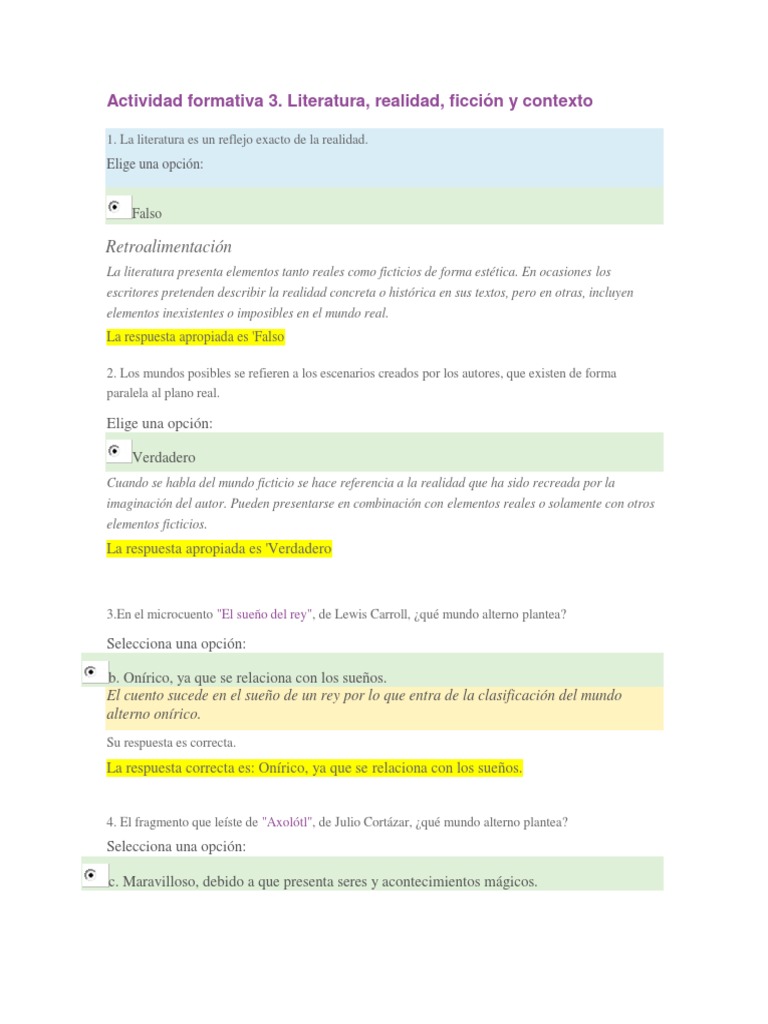 Actividad Formativa 3 Literatura Realidad Ficcion Y Contexto Tolerancia Corrido