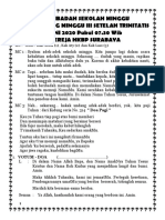 Buku Acara Ibadah Sekolah Minggu Tgl. 28 Juni 2020