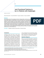 Body Positions and Functional Training To Reduce Aspiration in Patients With Dysphagia