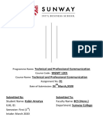 Technical and Professional Communication MGMT 1201 Technical and Professional Communication 01 24 March, 2020