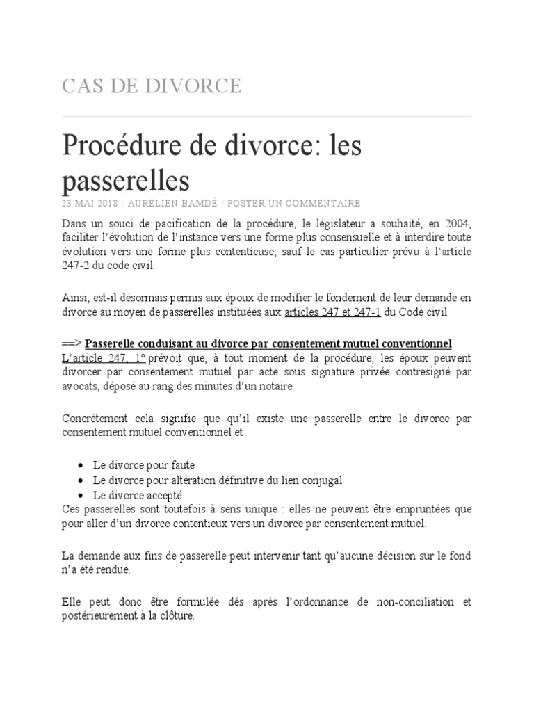 Demande Conjointe De Modification Des Mesures Accessoires Cas de Divorce | PDF | Divorce | Domicile (Droit)