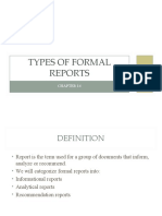 Types of Formal Reports