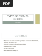 Types of Formal Reports