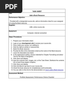 Task Sheet - Adding A Book Resource