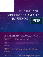 Buying and Selling Products Based On Needs: Lesson 3