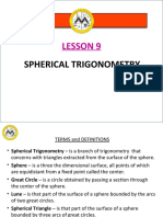 Math12-1 - Lesson 9 - Spherical Trigonometry