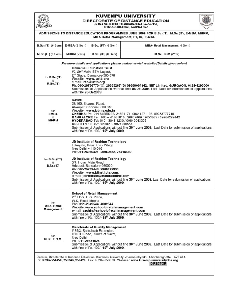 Kuvempu e MBA Download Free PDF Business