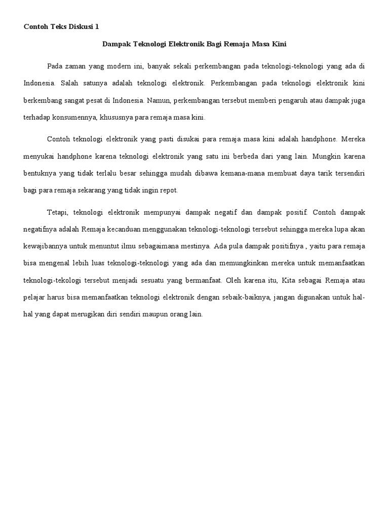 Membuat Teks Diskusi Edukasi News