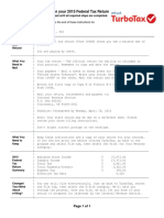 2015 Sams C Form 1040 Individual Tax Return - Filing