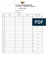 Daftar Hadir Format 2020