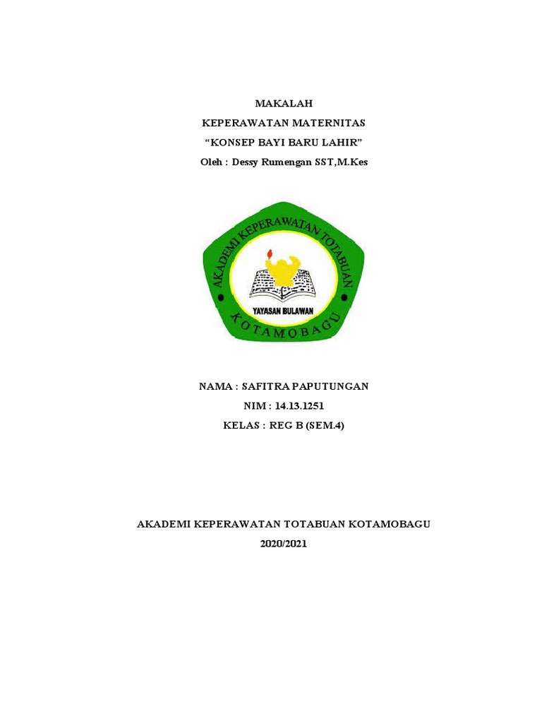 Makalah Konsep Bayi Baru Lahir | PDF