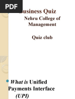 Business Quiz: Nehru College of Management Quiz Club