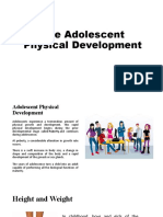 The Adolescent Physical Development