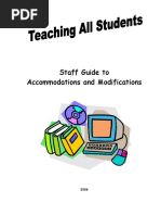 Staff Guide To Accommodations and Modifications