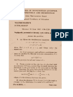Math Scholarship Paper 1962