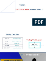 Design professional visiting cards in PowerPoint