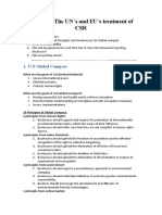 Session 2: The UN S and EU S Treatment of CSR: 1. U.N Global Compact