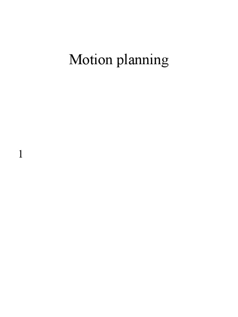 Motion planning pdf
